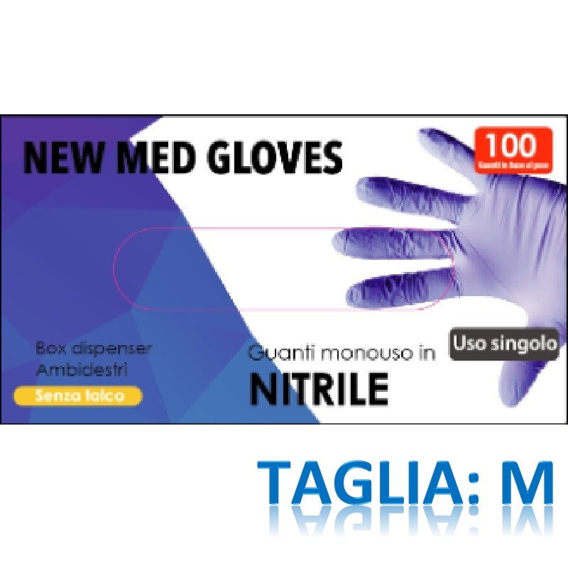 Guanti Nitrile BLU "New MED" Taglia: L